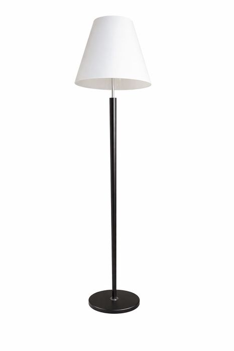 Lampa podłogowa Drewniana czarna biała  PREMIUM