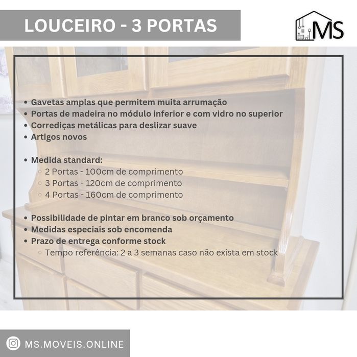 Louceiro em Pinho - NOVOS com possibilidade de personalização