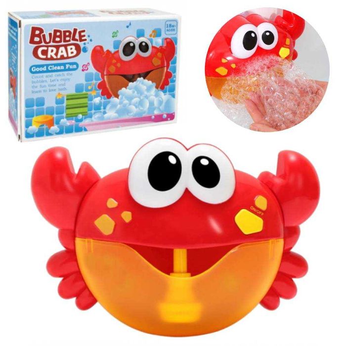 Zabawka do kąpieli krab generator piany baniek melodie dla dzieci