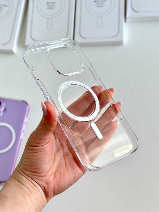 Чохол прозорий полікарбонат з MagSafe iPhone 16 Pro Max не жовтіє