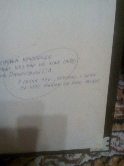 Картина худ. ПашинскийС.А. 93 г.