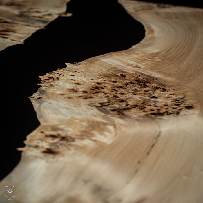 Stolik kawowy ława 60x60 diament loft epoxy czarna żywica