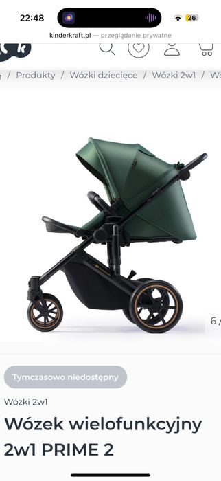 Wózek kinderkraft prime 2 2w1