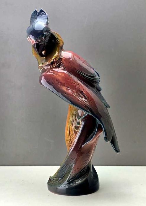 Duża figurka Papuga  wytwórnia Jihokera lata 70-te