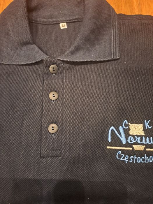 Polo bawelniane z haftem, M, nowe