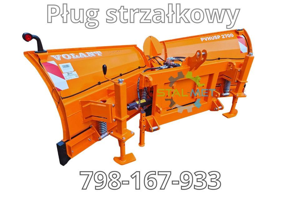 Pług do śniegu strzałka VOLANT  strzałkowy TUR TUZ Euroramka typ V FV