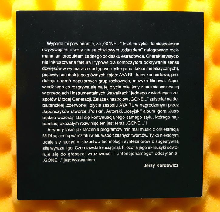 Igor Czerniawski - Gone... (CD, 1994, AUTOGRAF?)