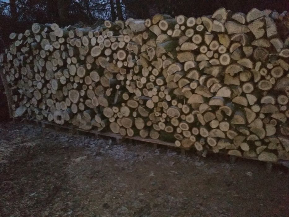 drewno opałowe drzewo pocięte i porąbane , dąb, brzoza