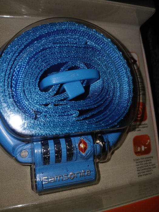 Cadeado e cinta SAMSONITE para mala