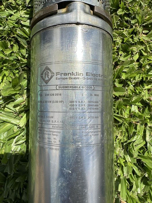 Bomba de Furo / Poço trifasica 3cv + quadro eletrico