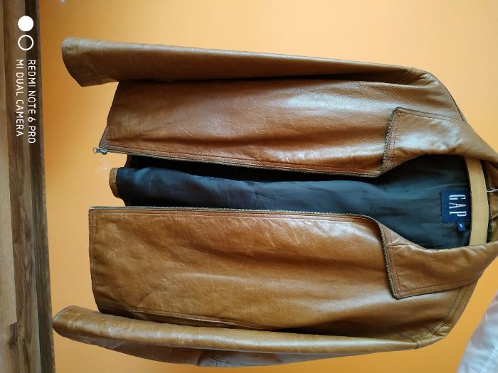 Kurtka Skóra Brązowa GAP