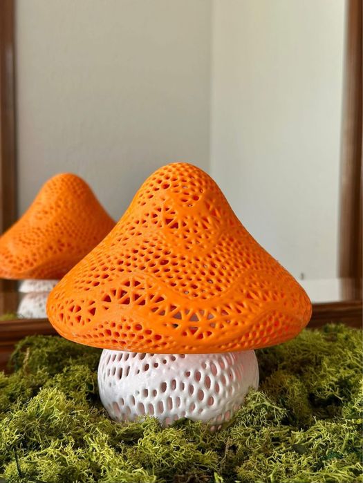 Cogumelos com led para decorar