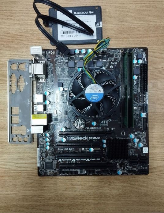 Материнська плата socket 1155+i5-3450+ddr3-8гіг+ssd256