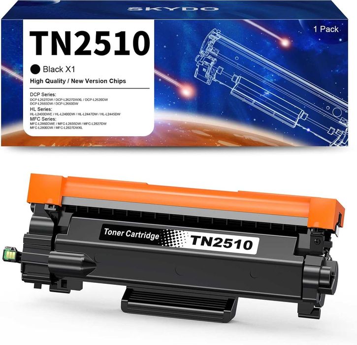 Тонер TN2510, совместимый с Brother TN-2510, а также тонер TN2510XL