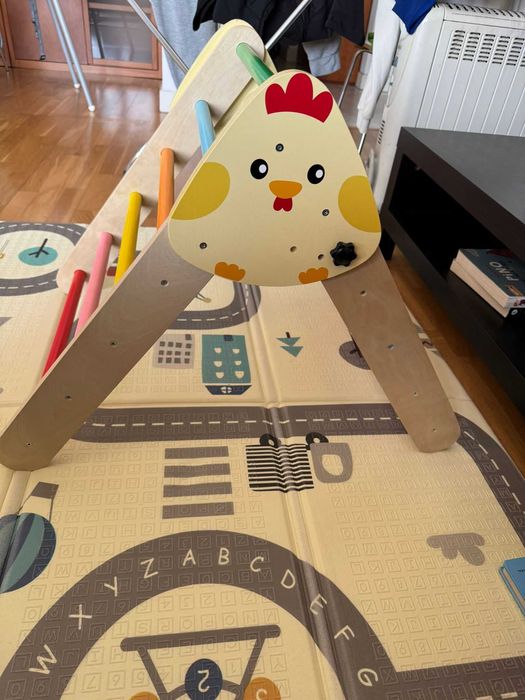 Conjunto escalada infantil Pikler — triângulo + arco + rampa