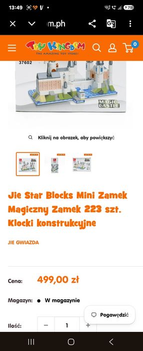 Jie Star Blocks Mini Zamek Magiczny Zamek 223 szt. Klocki konstrukcyjne