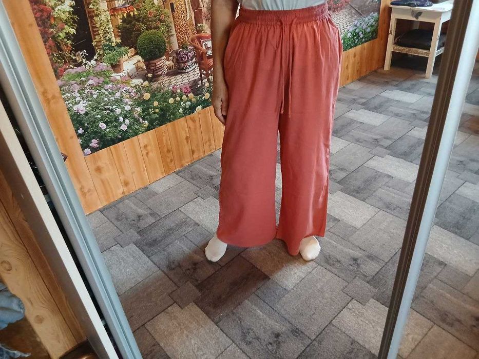 Брюки широкие летние на резинке р.46 (индия) Primark