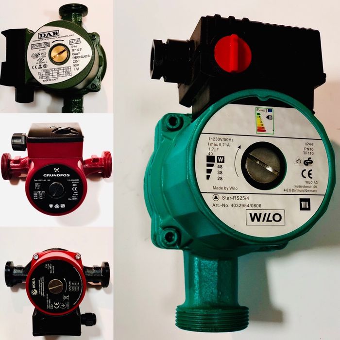Циркуляционный насос EUROAQUA,GRUNDFOS,DAB,WILO.