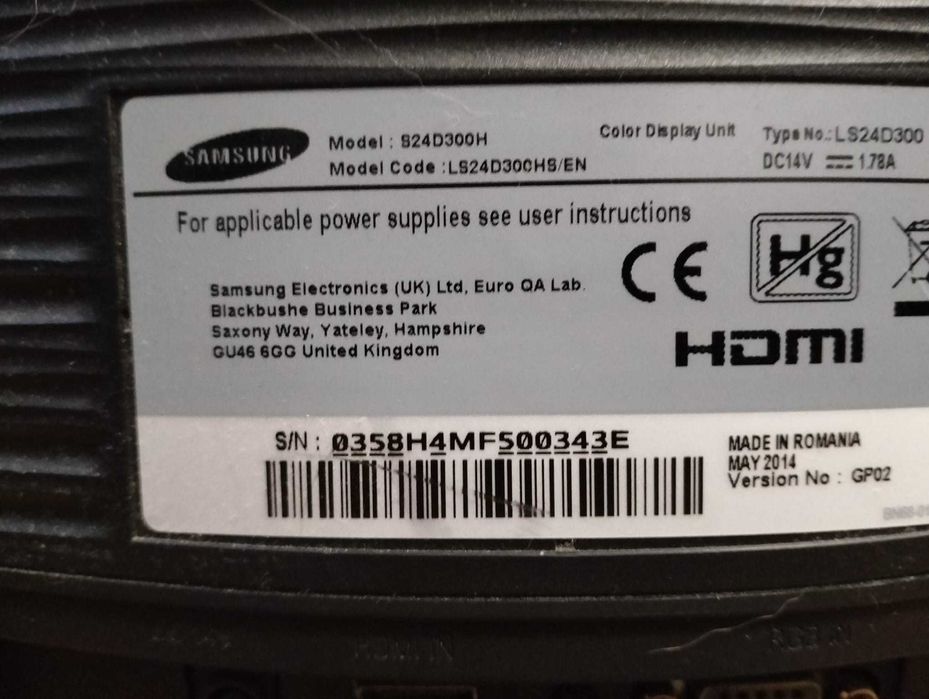 monitor samsung 19 com avaria