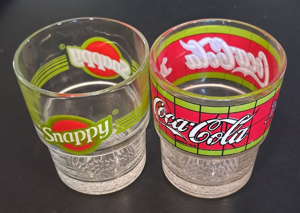 2 copos vidro antigos