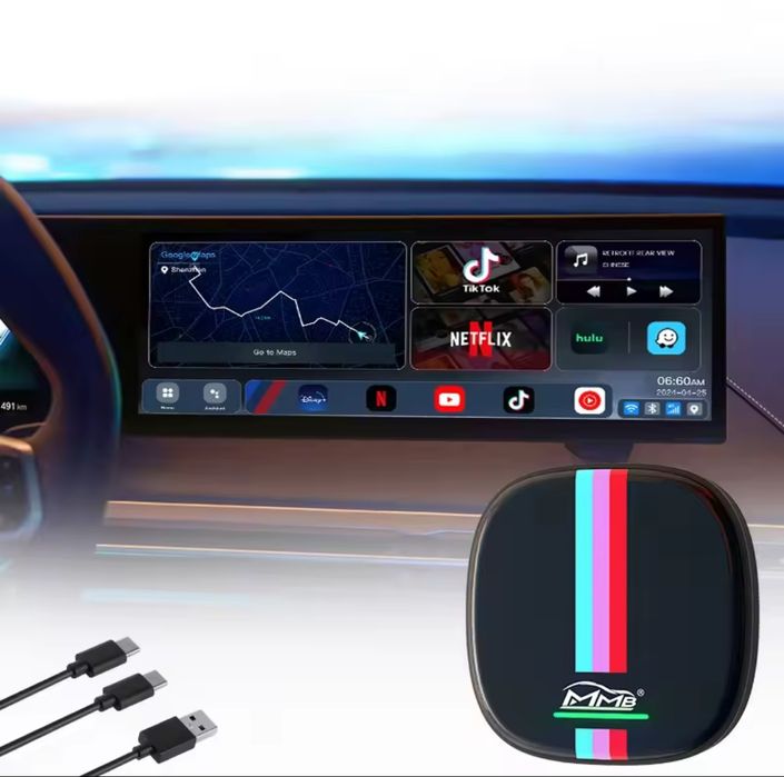 BMW od 2017 ID6 ID7 ID8 bezprzewodowy CARPLAY android BOX PLUG&PLAY