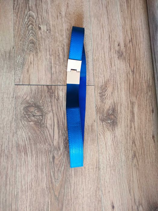 Niebieski pasek Salko 36 z gumą 74 cm