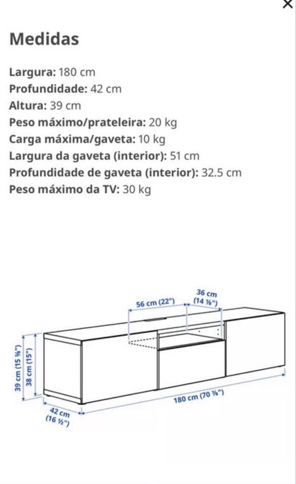 Vendo móvel de TV IKEA