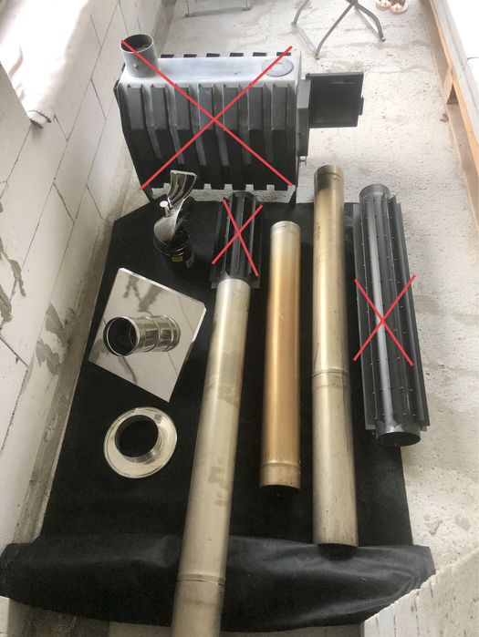 Труба нержавіюча для димаря 120мм Дмар. Окапник. Флюгер