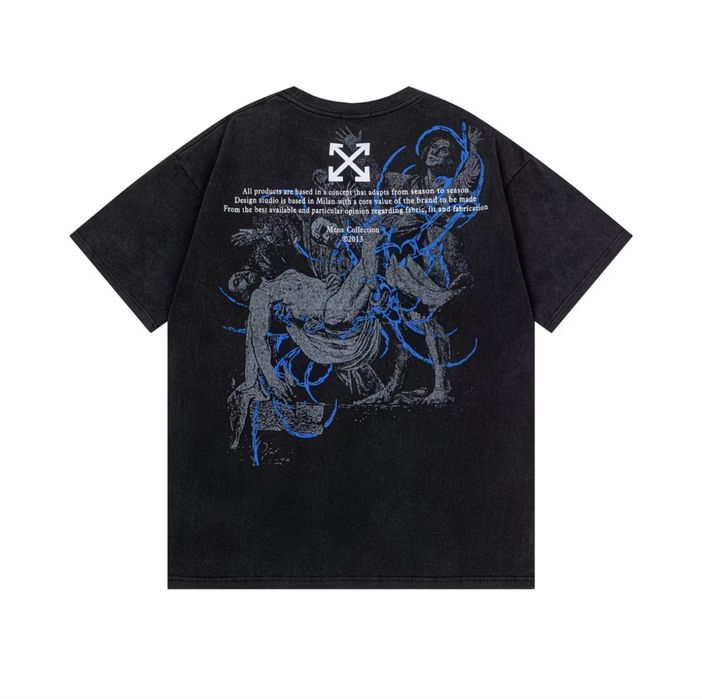 Футболка Off - White чорний  колір в розмірі L