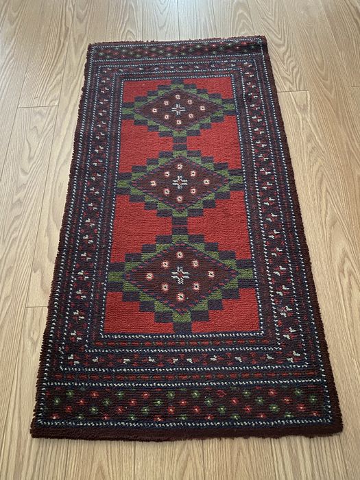 1,34 x 0,62 tapete oriental de cores vivas