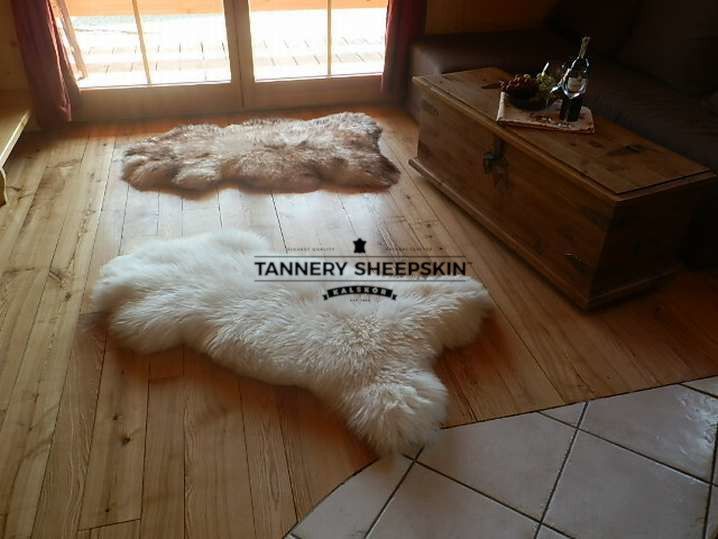 Skóra Owcza Biała GIGANT Skóry Owcze Skóra Naturalna XXXL