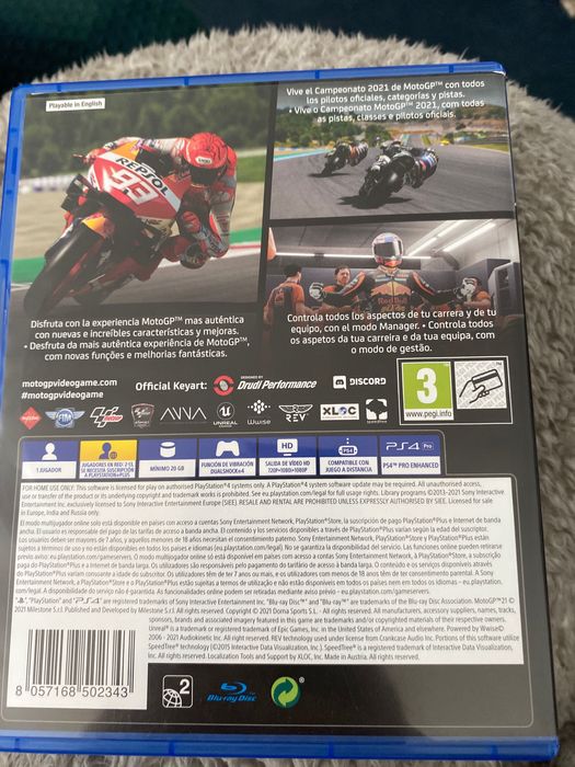 Jogo Moto GP 21 PS4