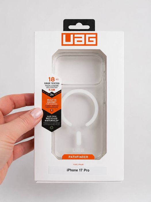 Чохол UAG Scout Clear MagSafe For iPhone 17 Pro Armor Shell And Impact - Resistant Soft Core - Ice/White