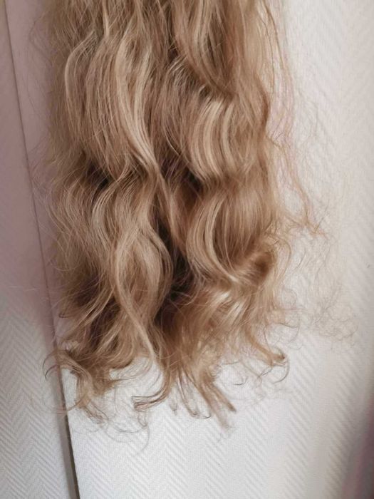 Doczepiane włosy clip in 65 cm pasma orzechowy brąz
