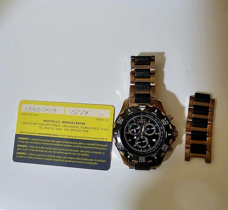 Invicta Specialty 1221 Chronograph 46mm Rose Gold PVD