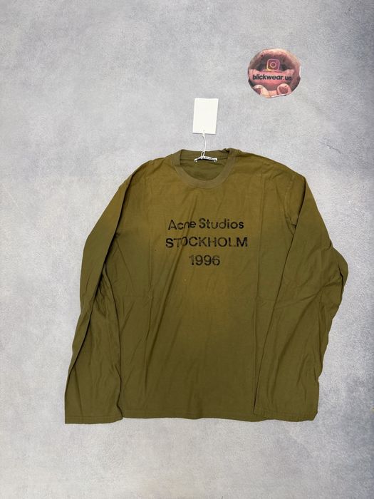 Лонгслив Acne Studios Green 2026 лонгслів maison margiela vivienne