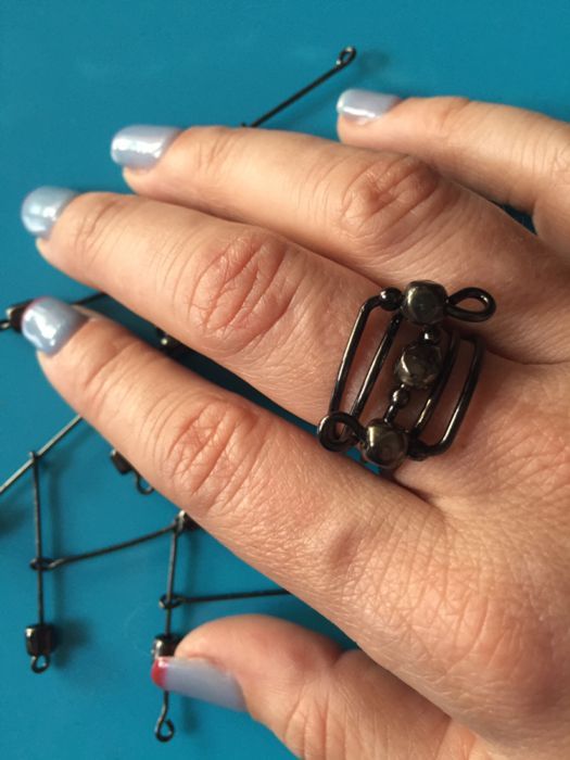 Conjunto colar e anel feito à mão NOVOS