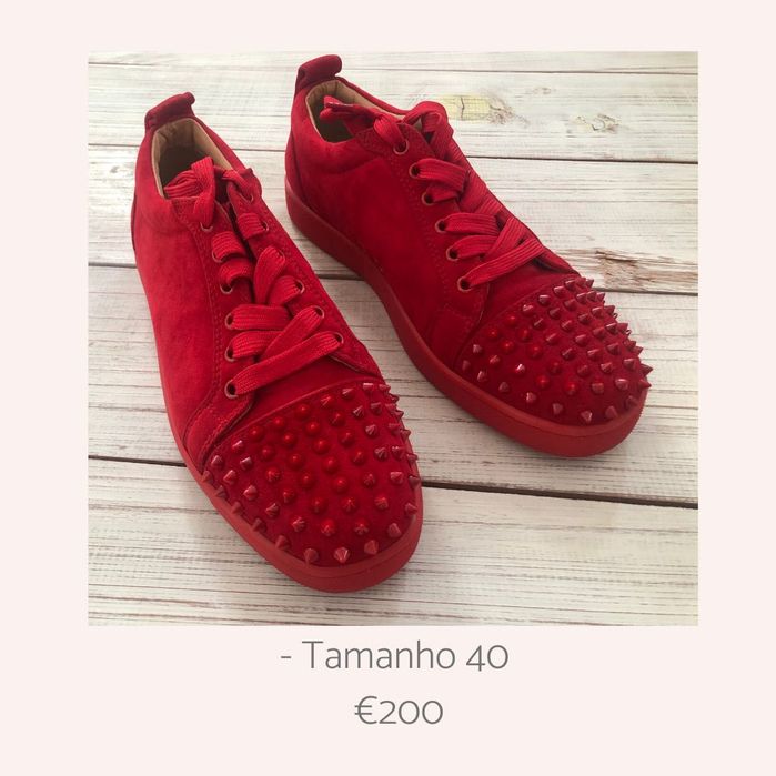 Louboutin Louis Junior Red Suede