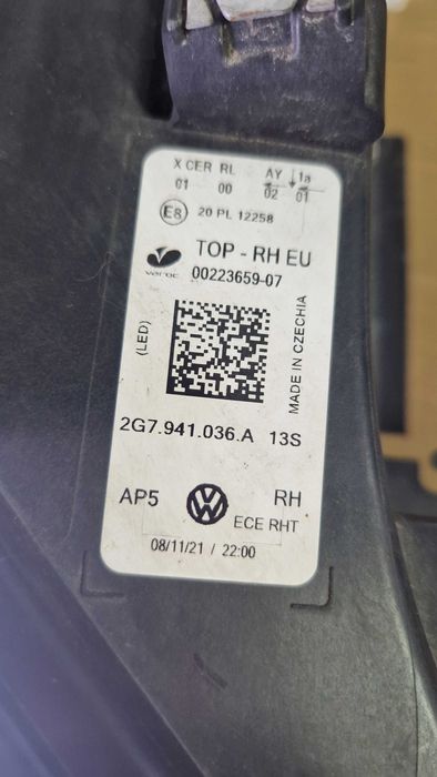 Lampa prawa VW Taigo IQ Full led