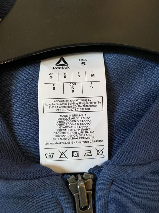 Кофта, реглан Unisex Reebok Оригінал розмір S