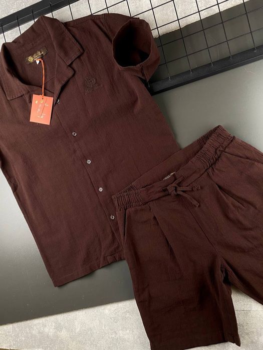 Літній костюм Loro Piana коричневий літній костюм лляний лоро піана