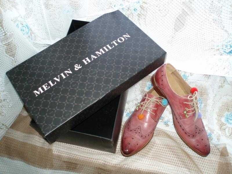 Новые кожа дерби туфли Melvin & Hamilton 37 р - 24 см стелька упаковка