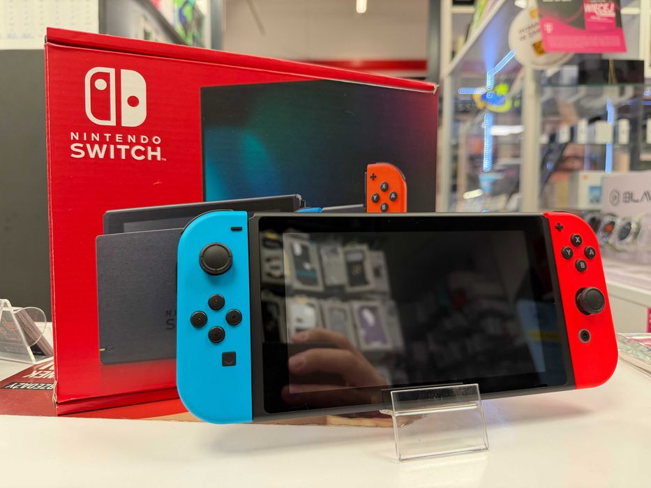 Nintendo Switch V2 Neon | Gwarancja 26.02.2028r | Sklep | Stan idealny