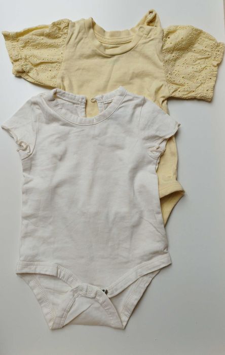 Nowe 2 szt. body krótki rękaw 68