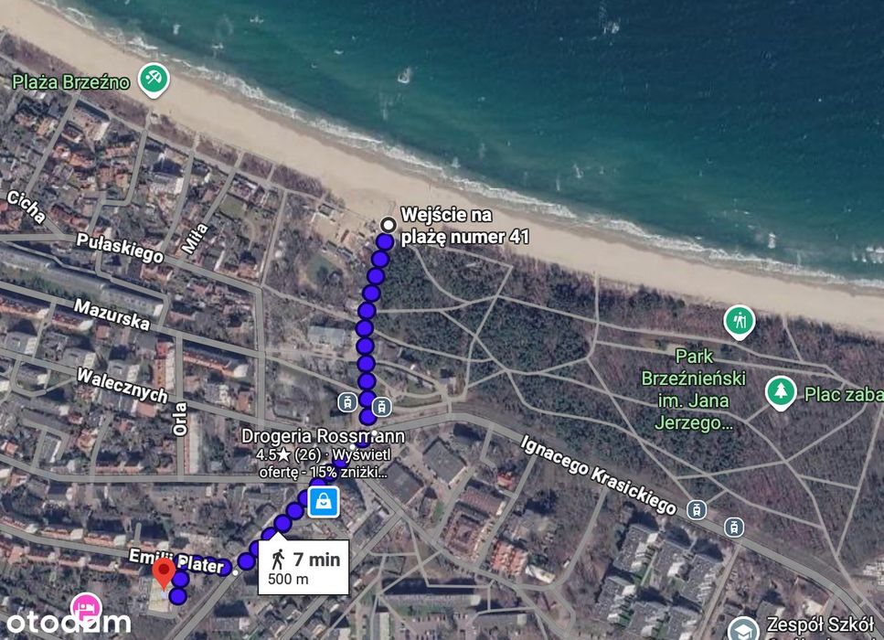 2 pokoje | 41,42 m² | 7 minut do plaży | Balkon | Brzeźno