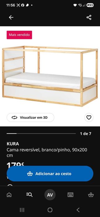 Cama de Criança Kura+dossel Kura