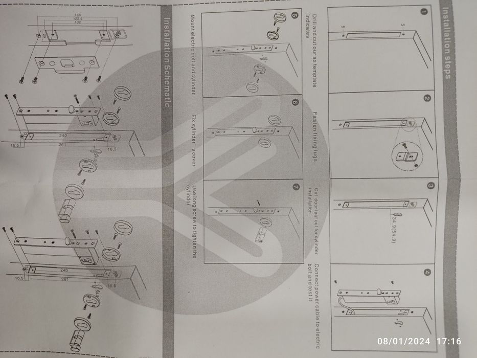 Fechadura inteligente 12v DC