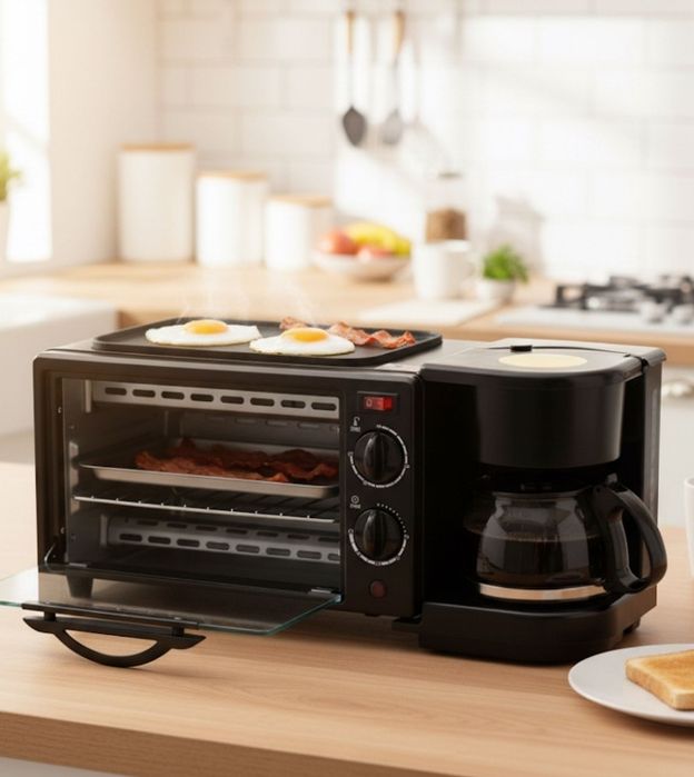 Mini mikrofalówka wolnostojnostojący ekspress do kawy grill opiekacz Wielofunkcyjny Zaparzacz