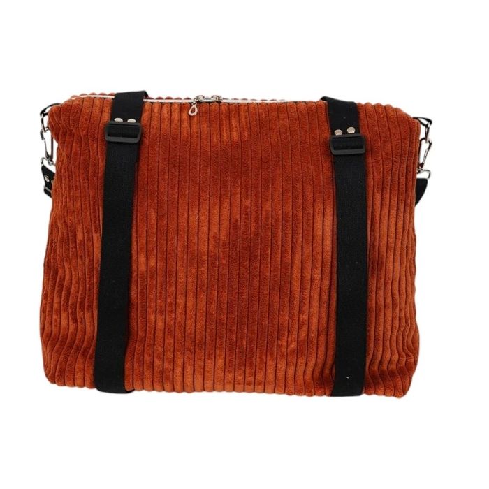 Torebka-Plecak Brązowy ze Sztruksu – 2w1 Handmade
