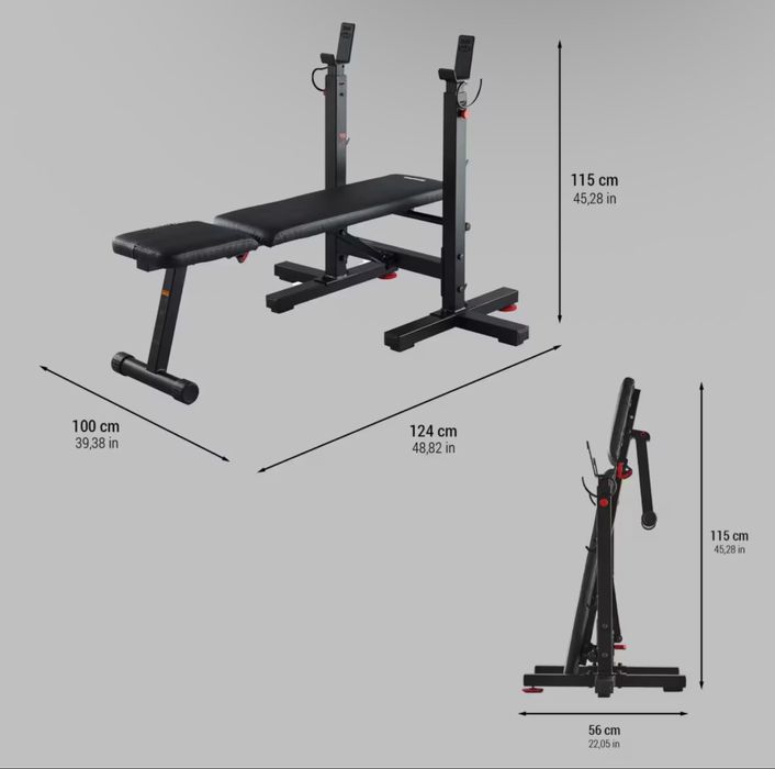 Conjunto Set Musculação 93kg Barra Halteres e Banco de Supino